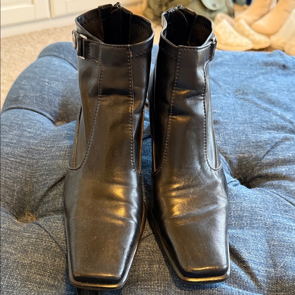 Franco Sarto Black Ankle Boots